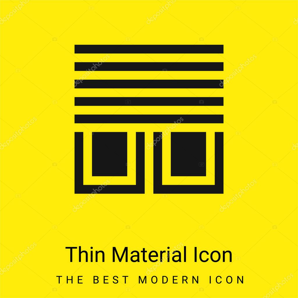 Blinds minimal bright yellow material icon