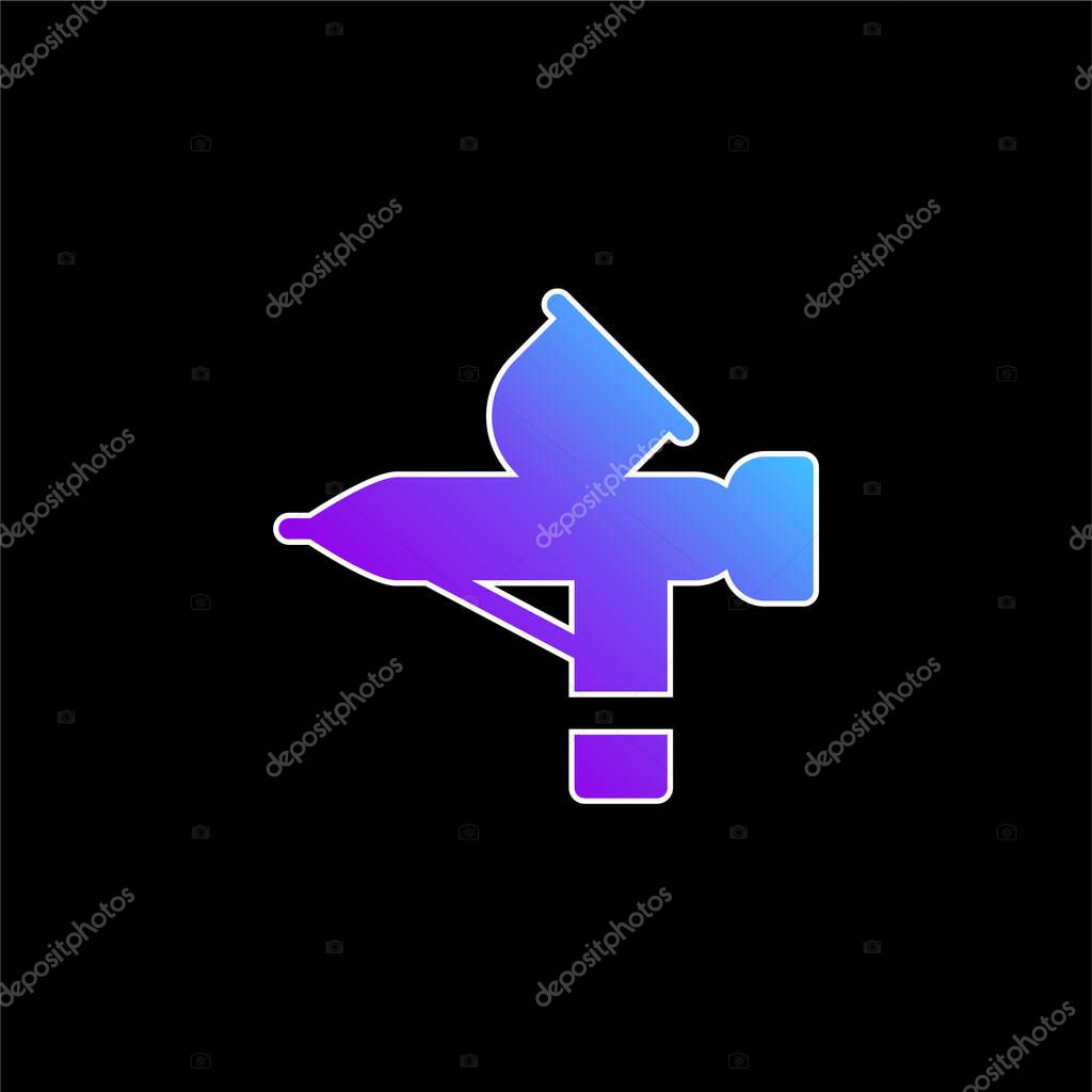 Airbrush blue gradient vector icon