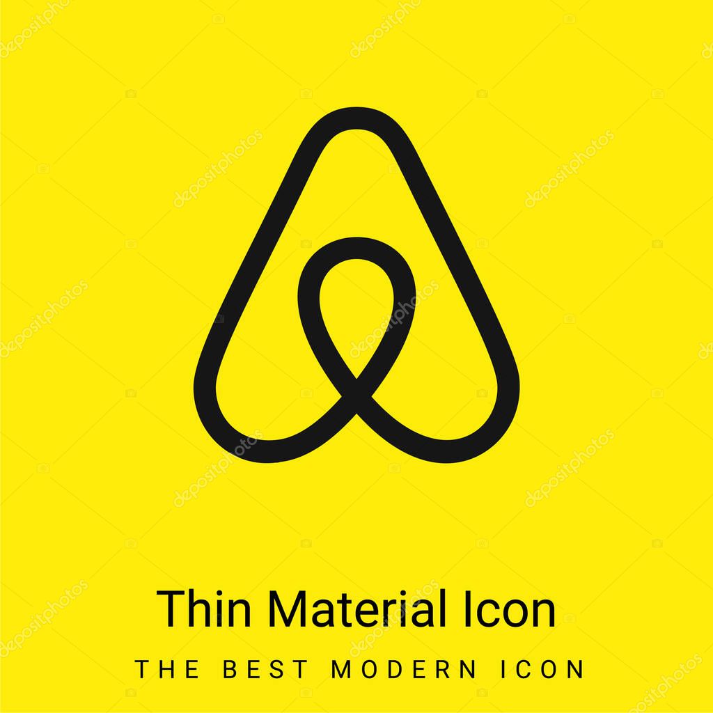 Airbnb minimal bright yellow material icon