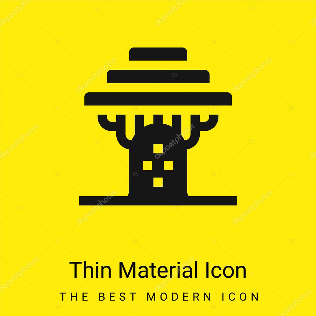 Baobab minimal bright yellow material icon