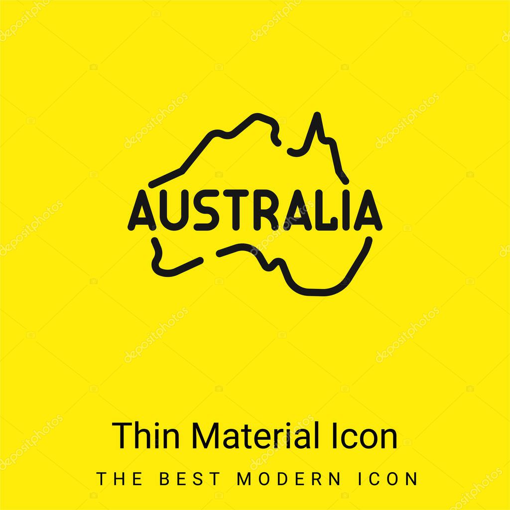 Australia minimal bright yellow material icon