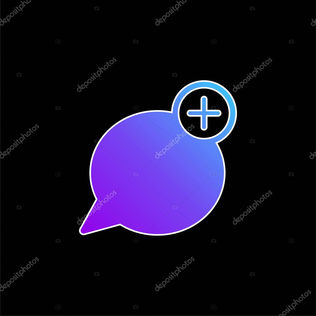 Add Text blue gradient vector icon
