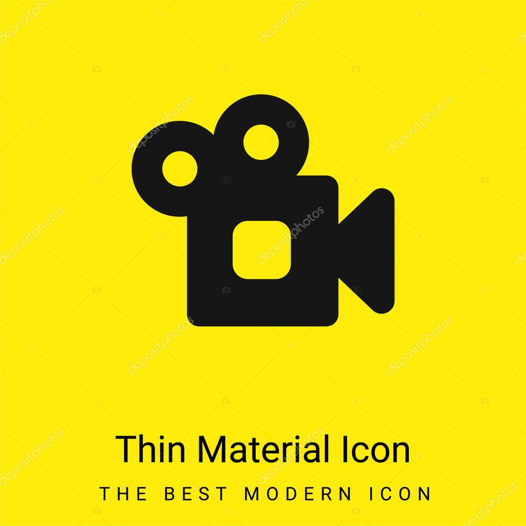 Analogic Video Camera minimal bright yellow material icon
