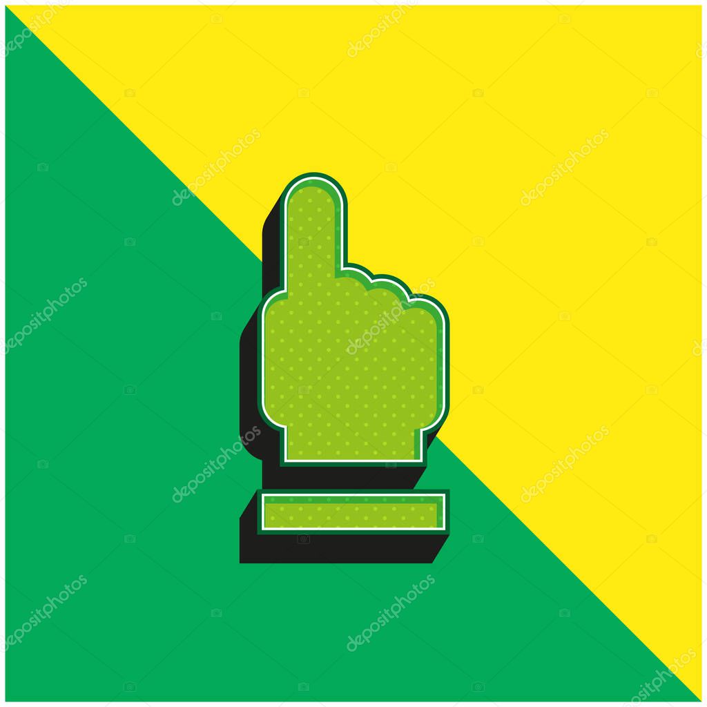Ask Green and yellow modern 3d vector icon logo