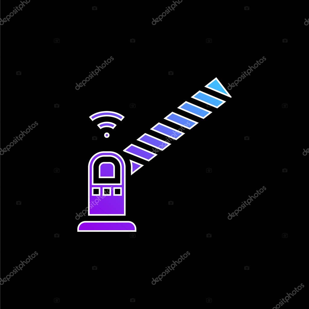 Barrier blue gradient vector icon