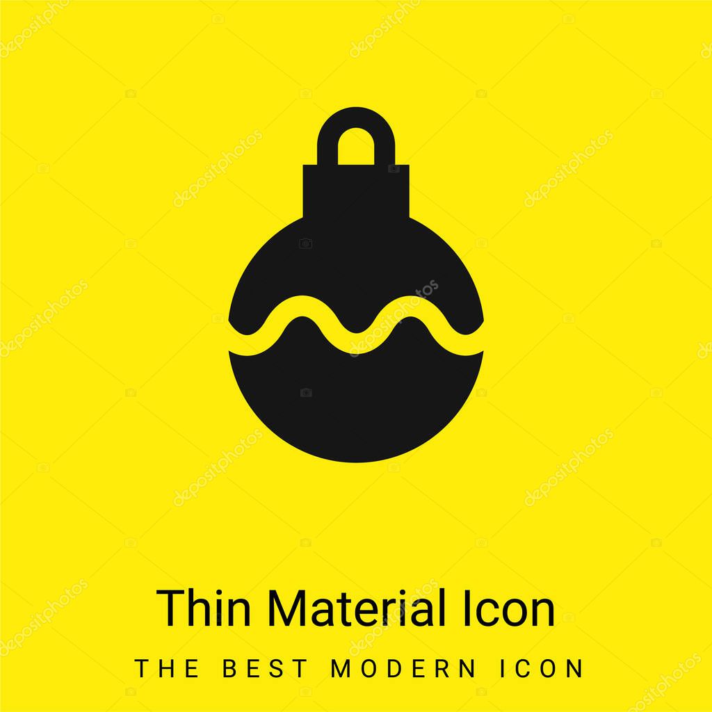 Bauble minimal bright yellow material icon