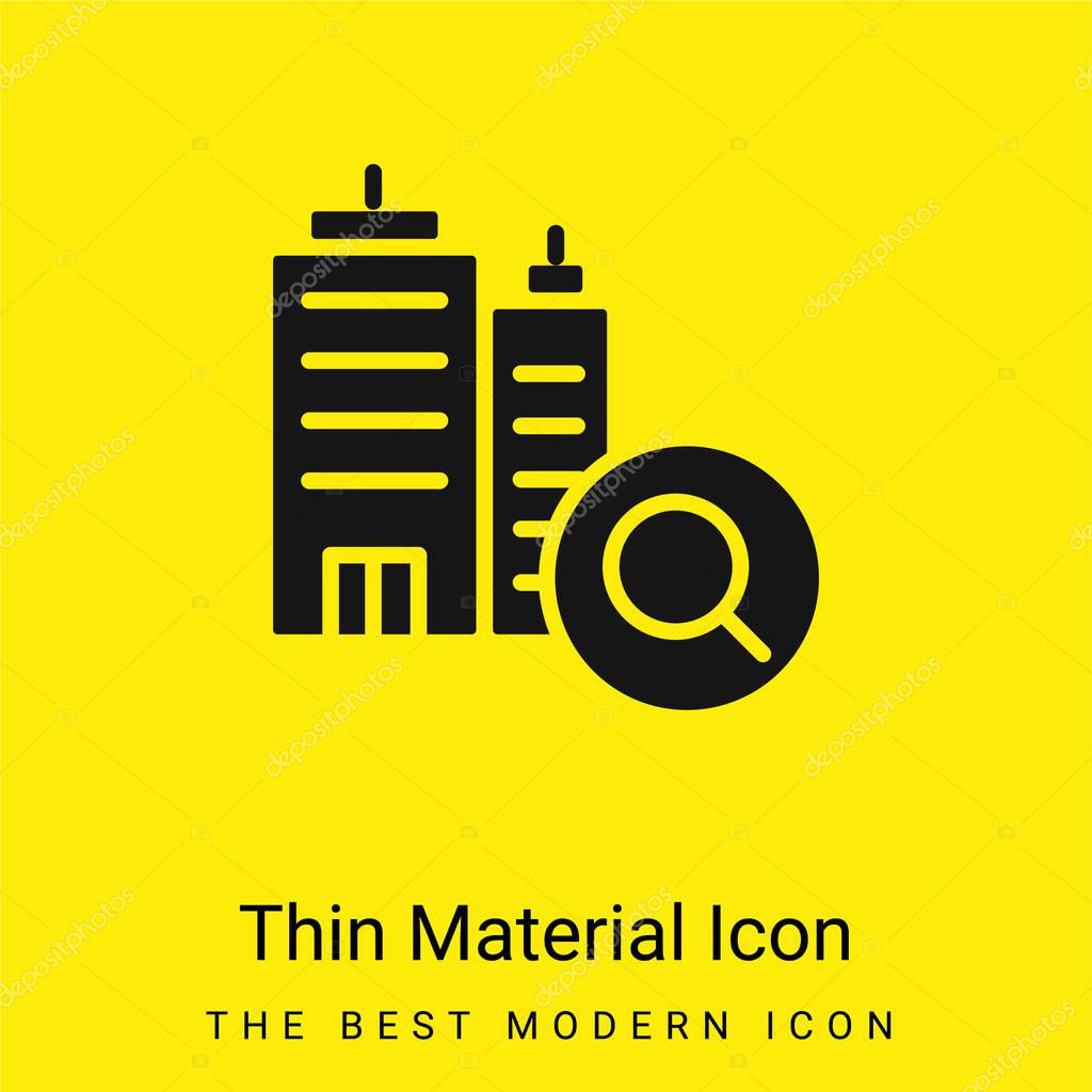 Booking minimal bright yellow material icon