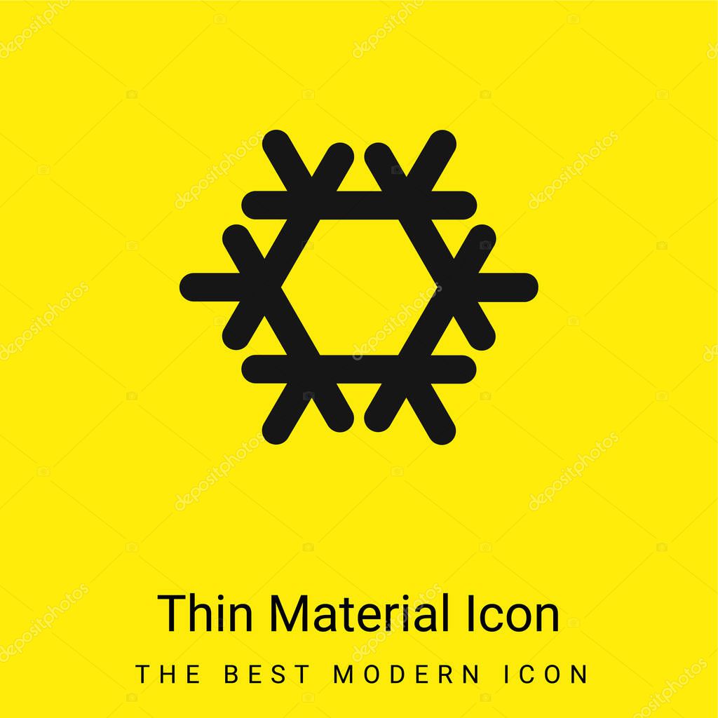 Air Conditioning minimal bright yellow material icon