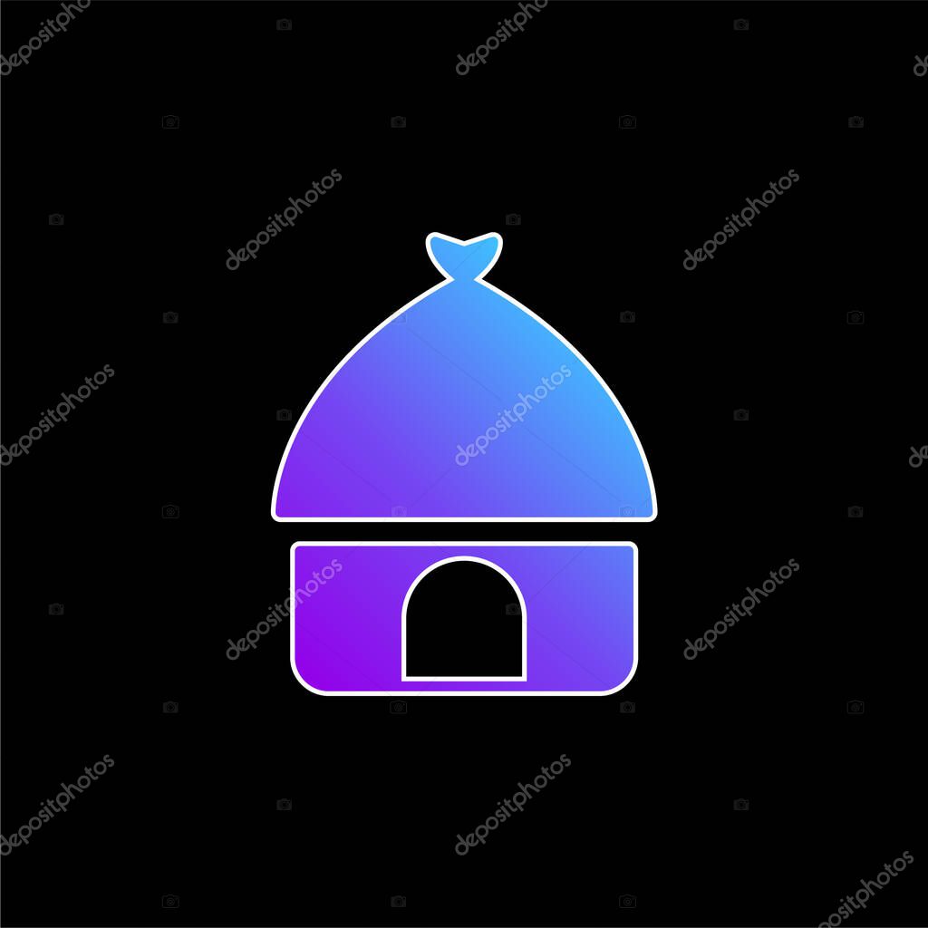 African blue gradient vector icon