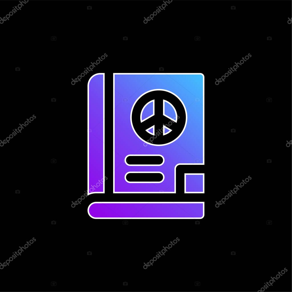 Book blue gradient vector icon