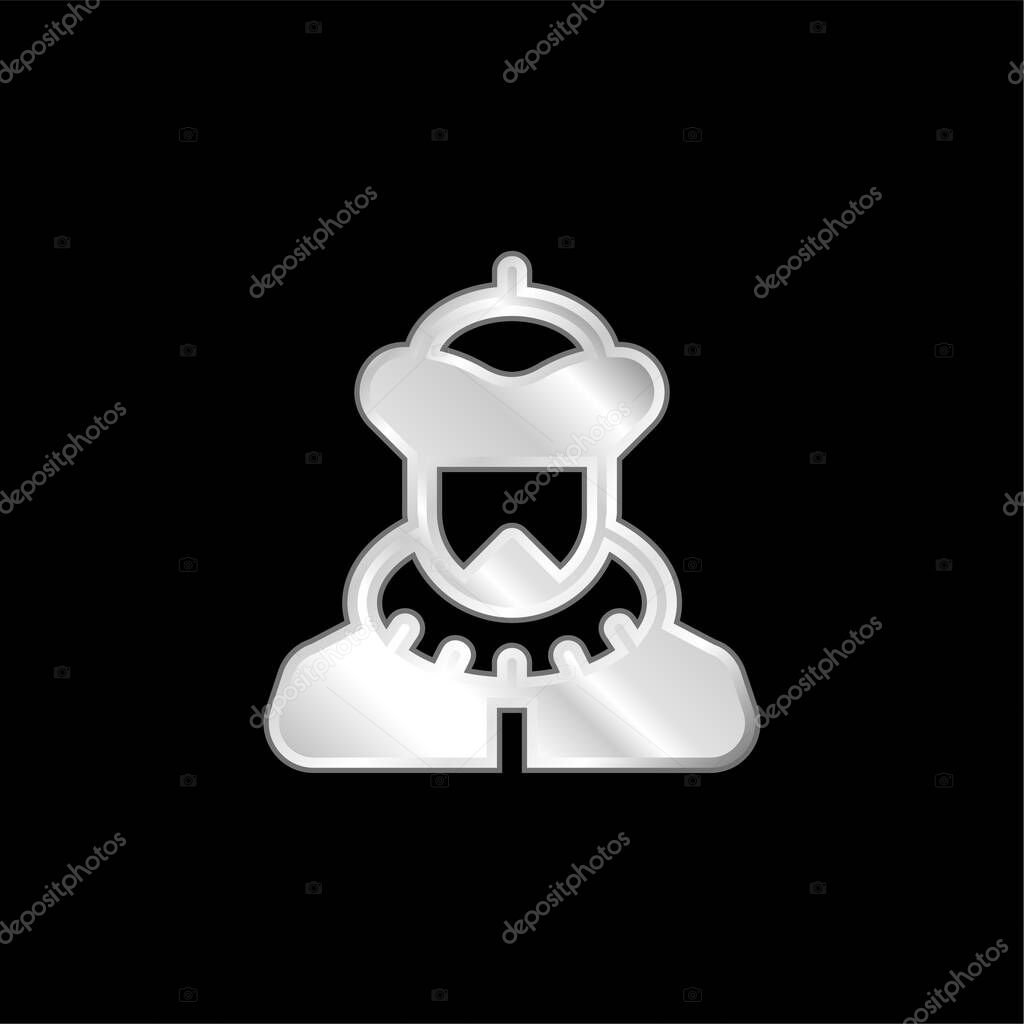 Baron silver plated metallic icon