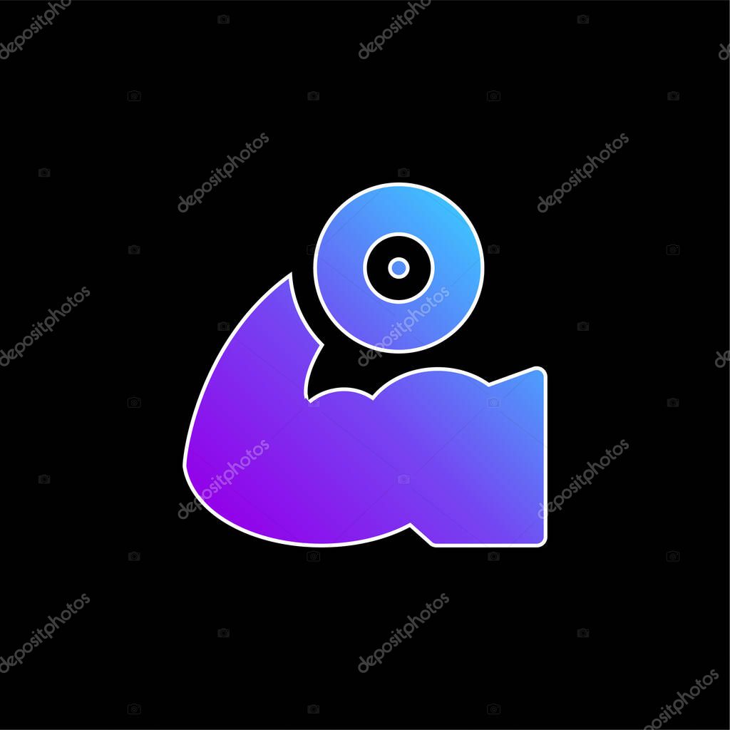 Biceps blue gradient vector icon