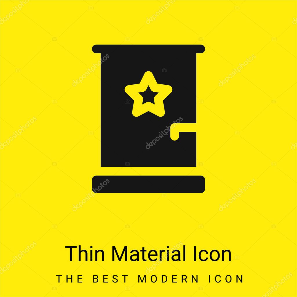 Backstage minimal bright yellow material icon