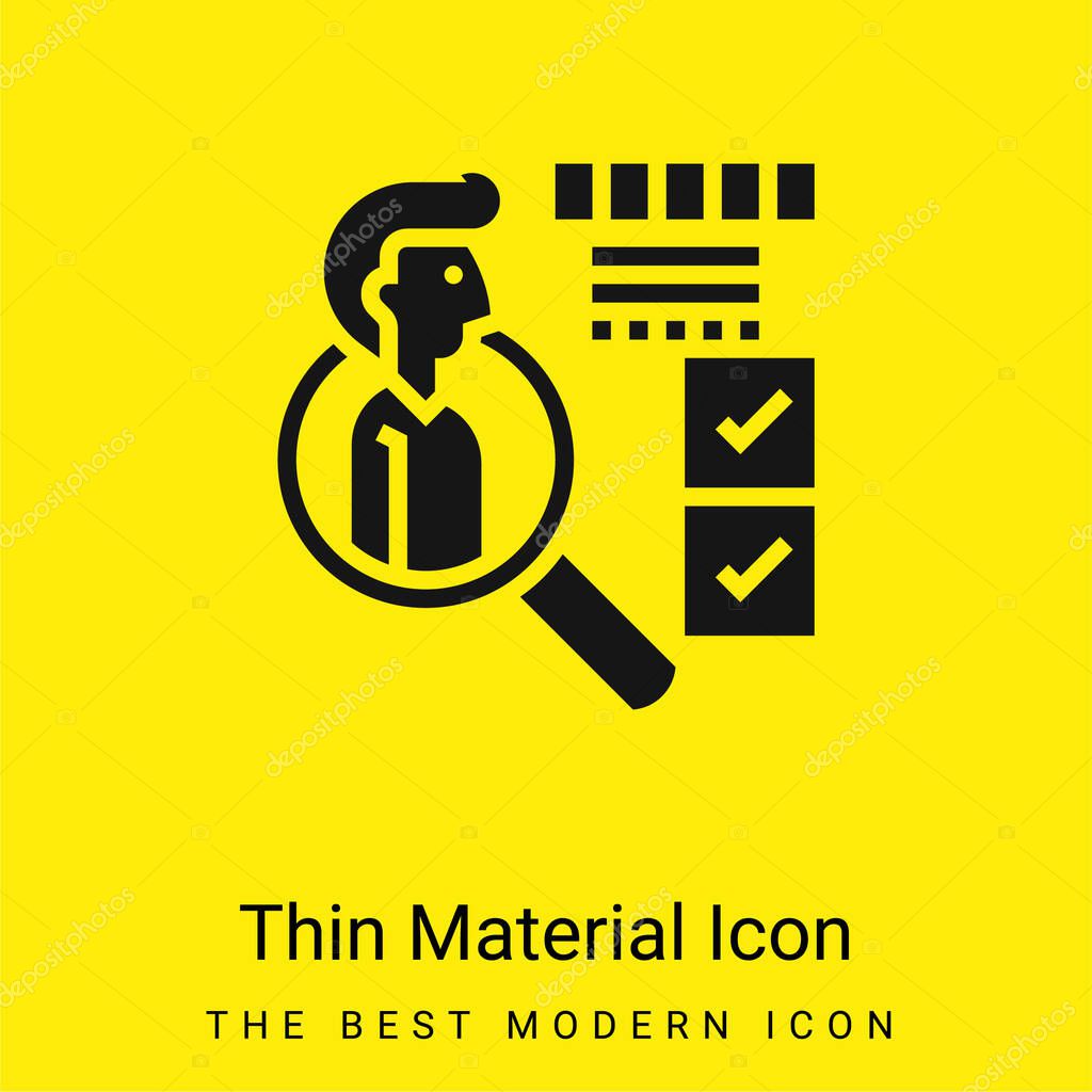 Behavior minimal bright yellow material icon