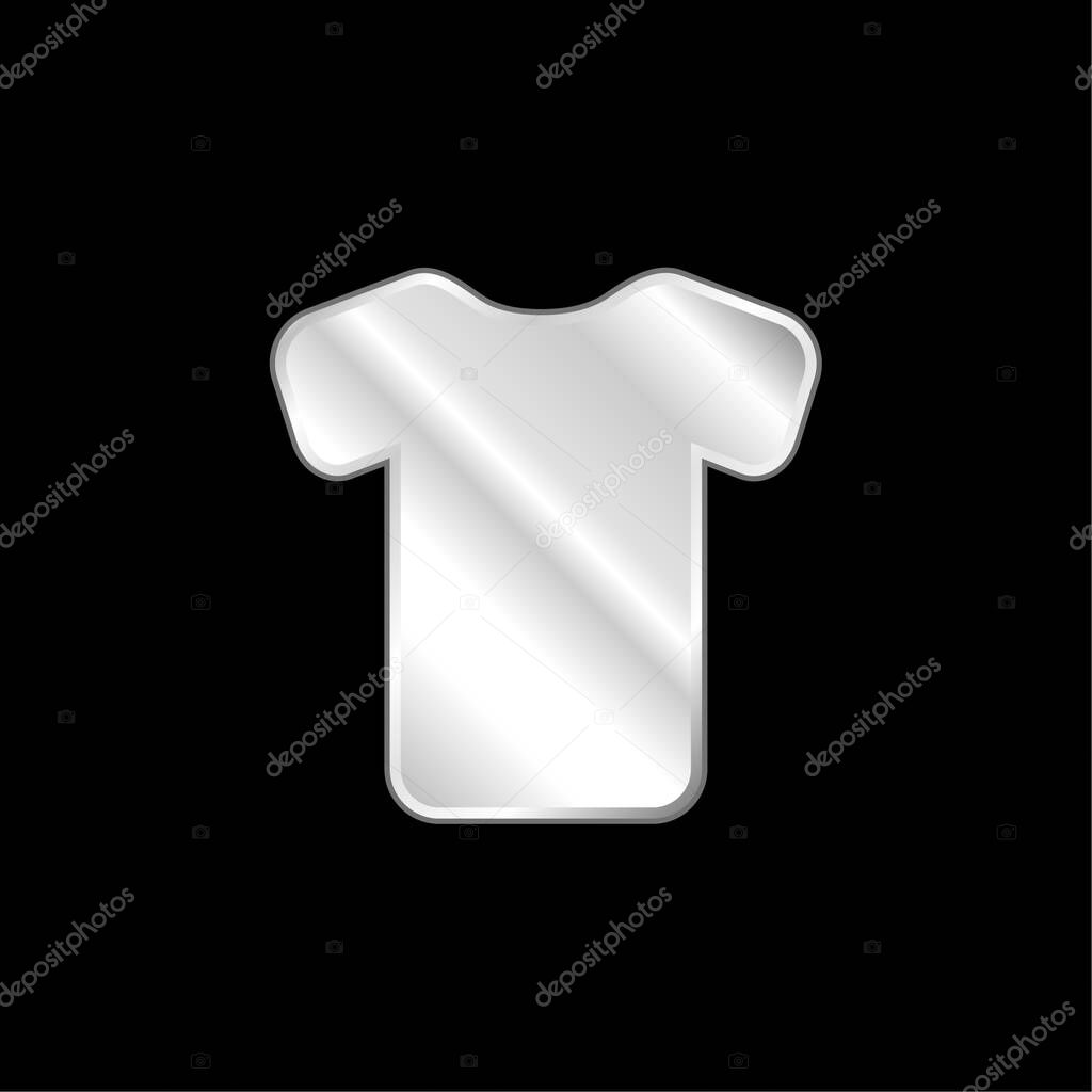 Black Shirt silver plated metallic icon