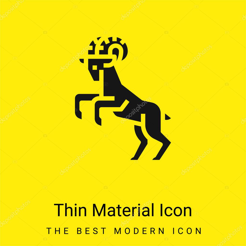Aries minimal bright yellow material icon