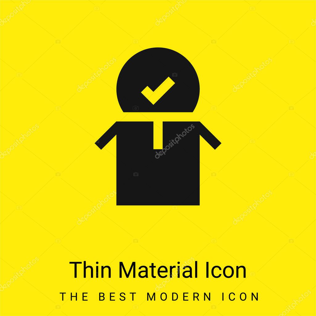 Approved minimal bright yellow material icon