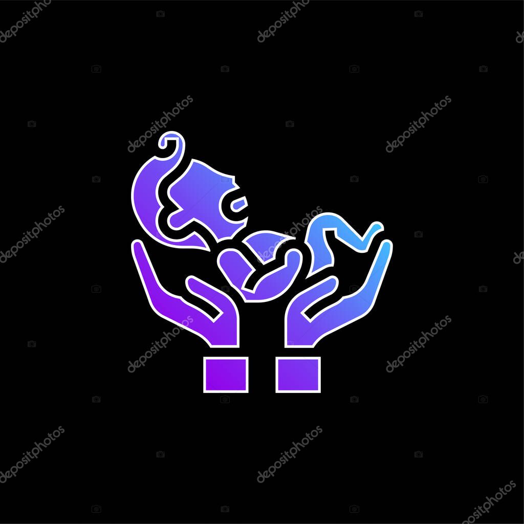 Baby blue gradient vector icon