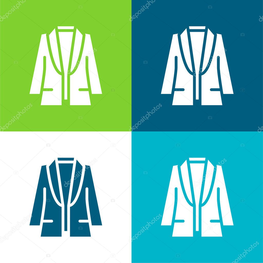 Blazer Flat four color minimal icon set