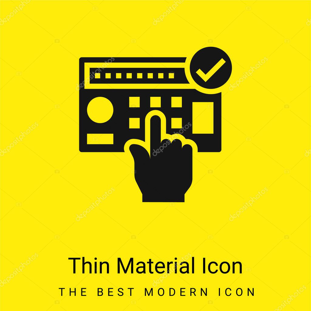 Alarm System minimal bright yellow material icon