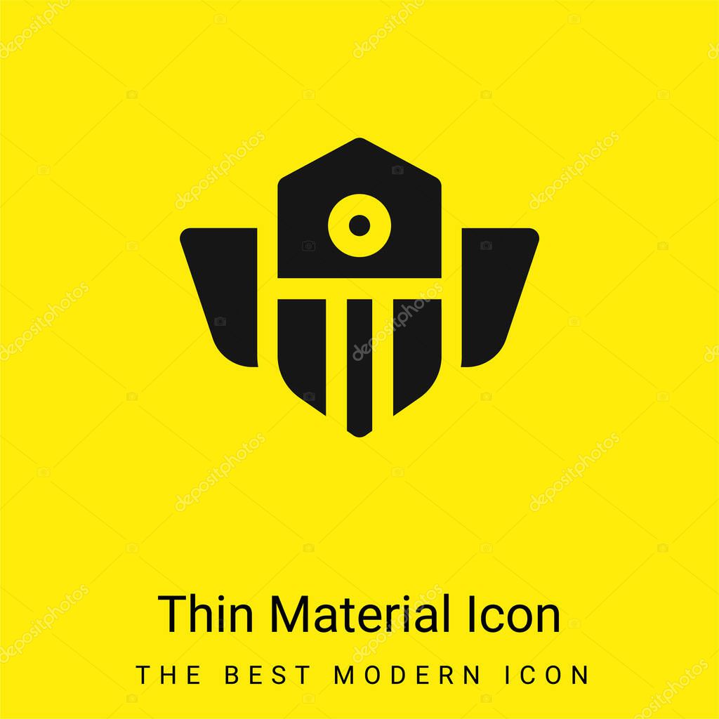 Badge minimal bright yellow material icon
