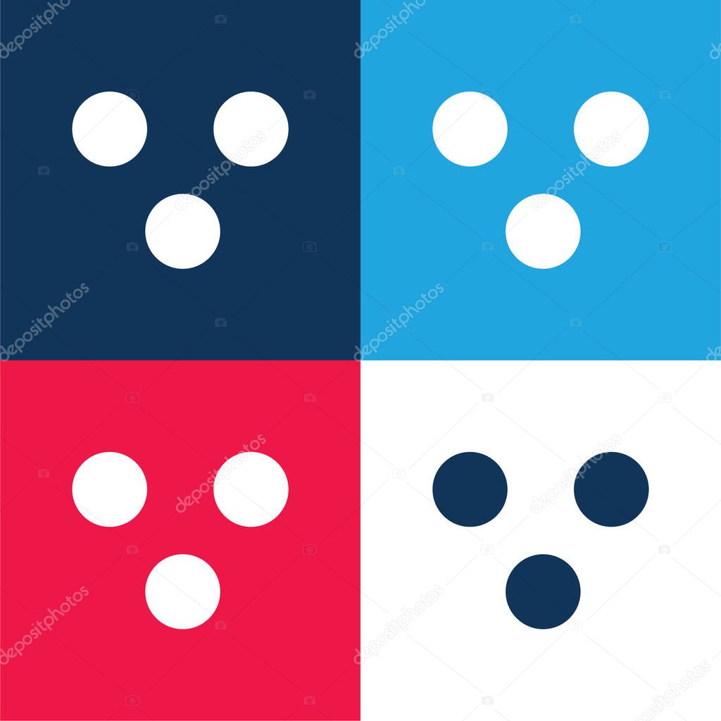 Because Mathematical Symbol blue and red four color minimal icon set