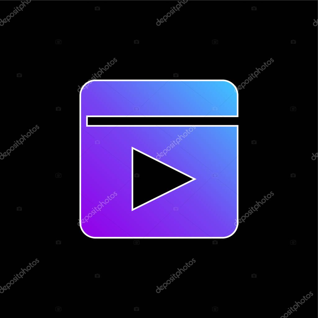 Animation blue gradient vector icon