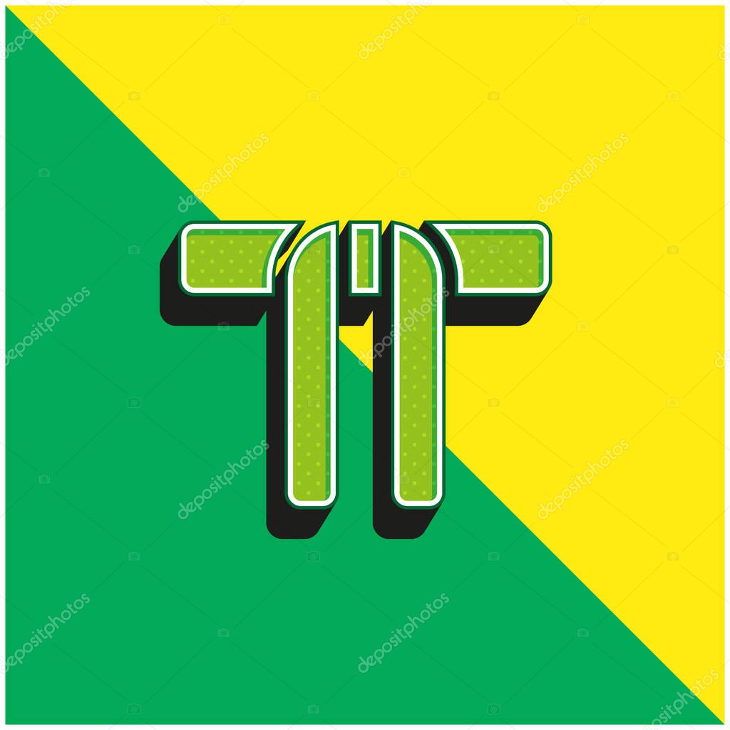 Black Belt Green and yellow modern 3d vector icon logo