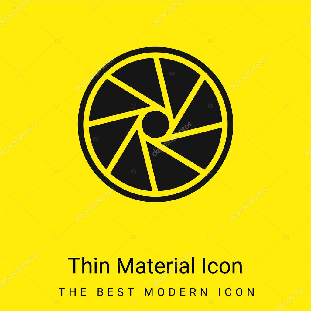 Aperture minimal bright yellow material icon
