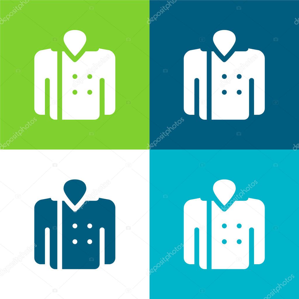Blazer Flat four color minimal icon set