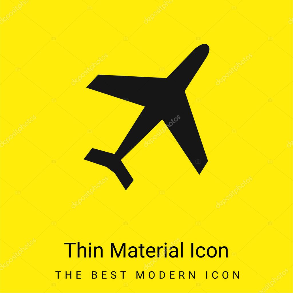 Airliner minimal bright yellow material icon