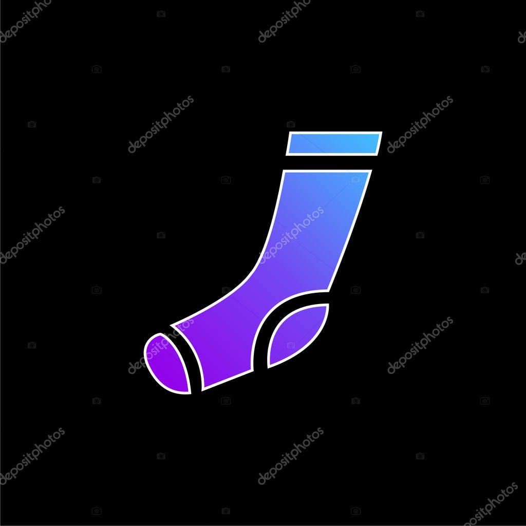 Athletic Sock blue gradient vector icon