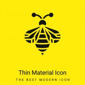 Méh minimális fényes sárga anyag ikon