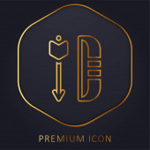 Bow arany vonal prémium logó vagy ikon