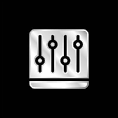 Gümüş kaplama metalik simgeyi ayarla