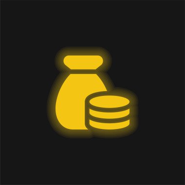 Sarı parlak neon simge
