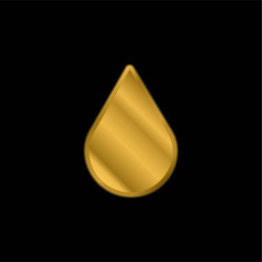 Kan Düşürme Altın kaplama metalik simge veya logo vektörü