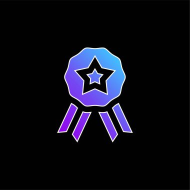 Rozet mavi gradyan vektör simgesi