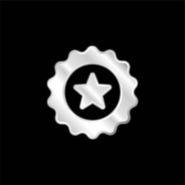 Rozet gümüş kaplama metalik simge