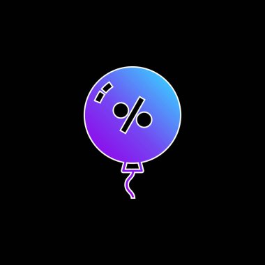 Balon mavi gradyan vektör simgesi