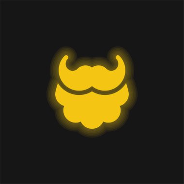 Sakal sarısı parlak neon simgesi