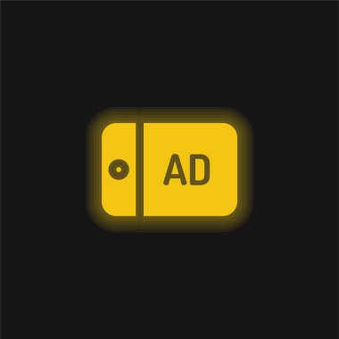 Sarı parlak neon simgesi