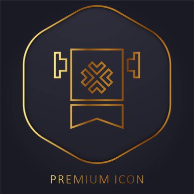 Sancak altın çizgisi prim logosu veya simgesi