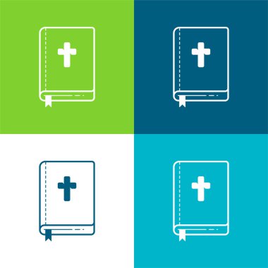 Bible Düz 4 renk en küçük simge kümesi