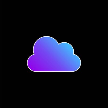 Big Cloud blue gradient vector icon clipart