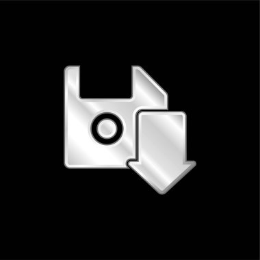 Ok gümüş kaplama metalik simge