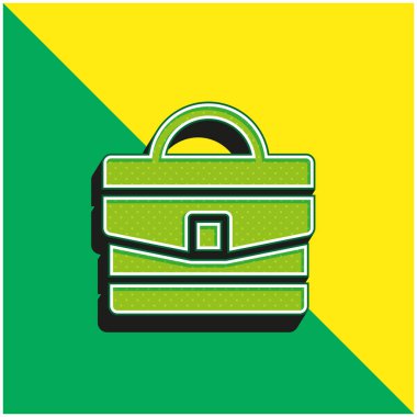 Yeşil ve sarı modern 3d vektör simgesi logosu