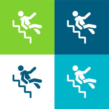 Kaza Düz 4 renk en küçük simge kümesi