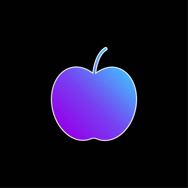 Elma mavisi gradyan vektör simgesi