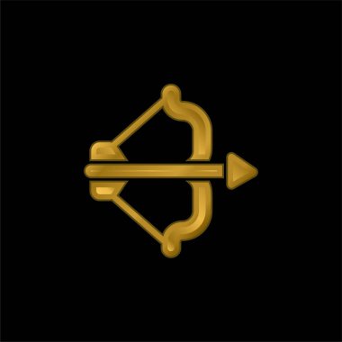 Baş altın kaplama metalik simge veya logo vektörü